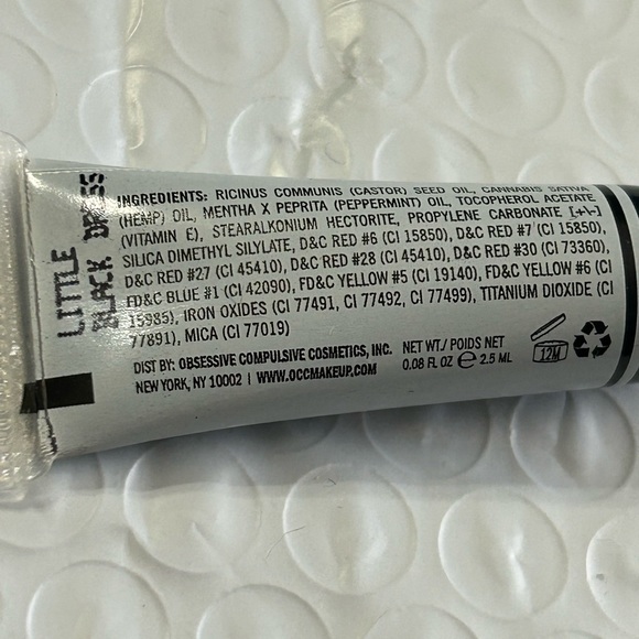 OCC Lip Tar Mini Little Black Dress (sheer glossy black) vegan cruelty free - Picture 5 of 6